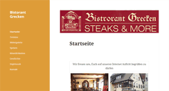 Desktop Screenshot of bistro-grecken.de