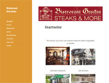 Tablet Screenshot of bistro-grecken.de